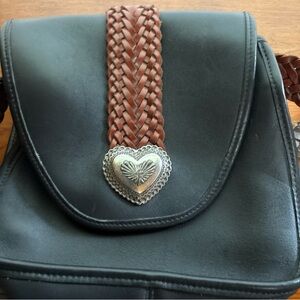 Brighton Black and Brown Leather Shoulder Bag